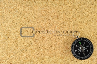 compass on with a canvas of Plywood