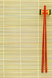 chopsticks on bamboo background