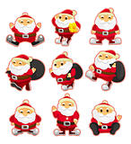 cartoon santa claus Christmas  icon set
