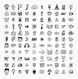 100 hand draw web icon
