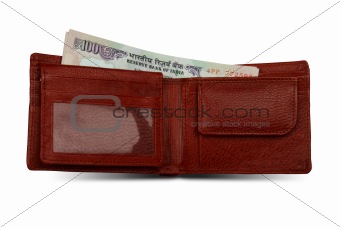 Indian Rupees and Wallet 
