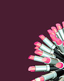 3d trendy fashion graphical render of lipsticks