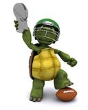 Tortoise with an american football