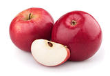 Two red apple and slice