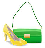 Women accessories  bag and shoe.