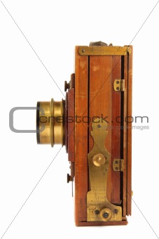 old wooden camera