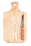 Chopping board with a knife