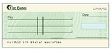Blank cheque illustration
