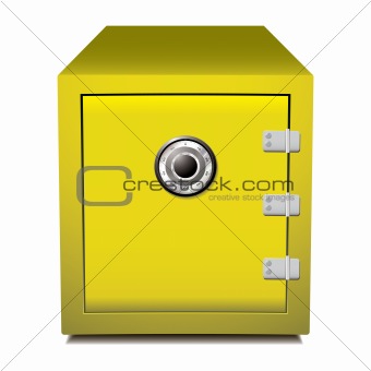 Secure gold metal safe
