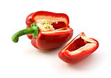 sliced pepper with one-quarter