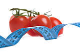 Tomatoes and  measure tape