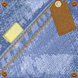 Vector background blank jeans label.