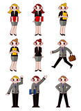 cartoon office workers icon
