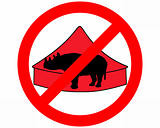 Black rhino in circus prohibited