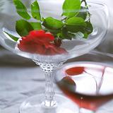 rose and glass