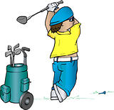 Cartoon golfer