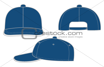 Baseball cap from three sides