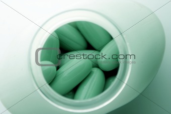 Jar with capsules
