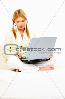 Beauty with laptop
