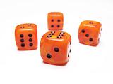 bright orange dice