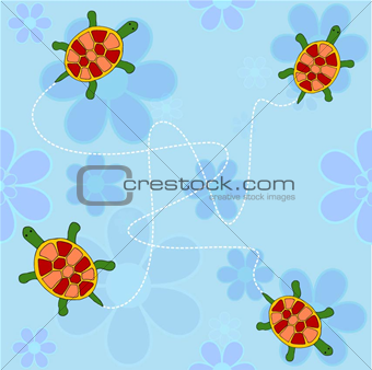 Flowers and turtles