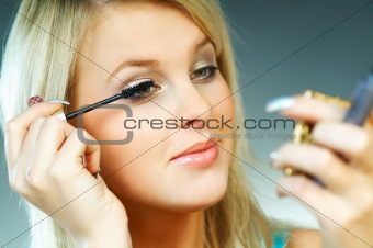 Doing makeup
