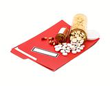 medical folder & pills