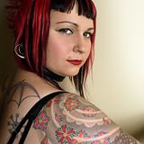 Beautiful tattoo goth girl