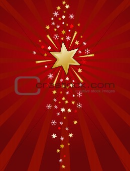 red and gold star illustration