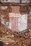 Bricked Doorway Surrounded by Rubble