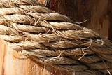 Rope on a wooden surface