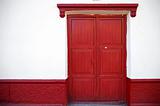 Red door, White Wall