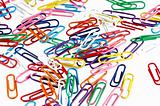 isolated paper clips office supplies