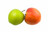 Two apples isolated