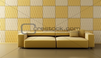 pop-art lounge room with couch