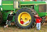 Boys and a Large Tractor