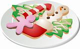 Christmas cookies ona plate