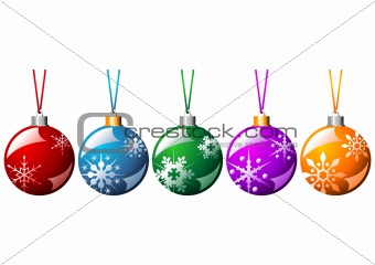 Ornamented Christmas balls