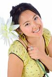 Chinese girl with flower