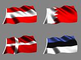 Flag Denmark Austria Bahrain Estonia