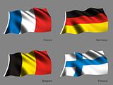 Flag Germany Belgium France Finland