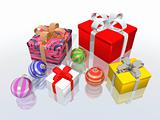 Christmas gifts and balls