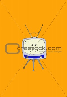 happy television set
