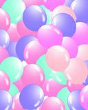 Balloons filling the background