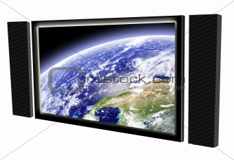 Big television screen 