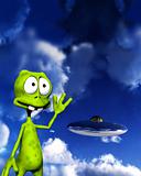 Alien With UFO