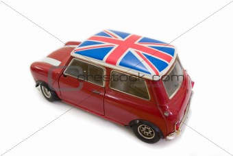 Red uk toy car