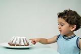 child and cake