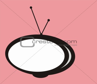 Abstract isolated retro tv graphic