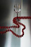 wine-glass and beads